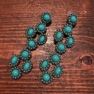 Stella and Dot Turquoise Chandelier Earrings